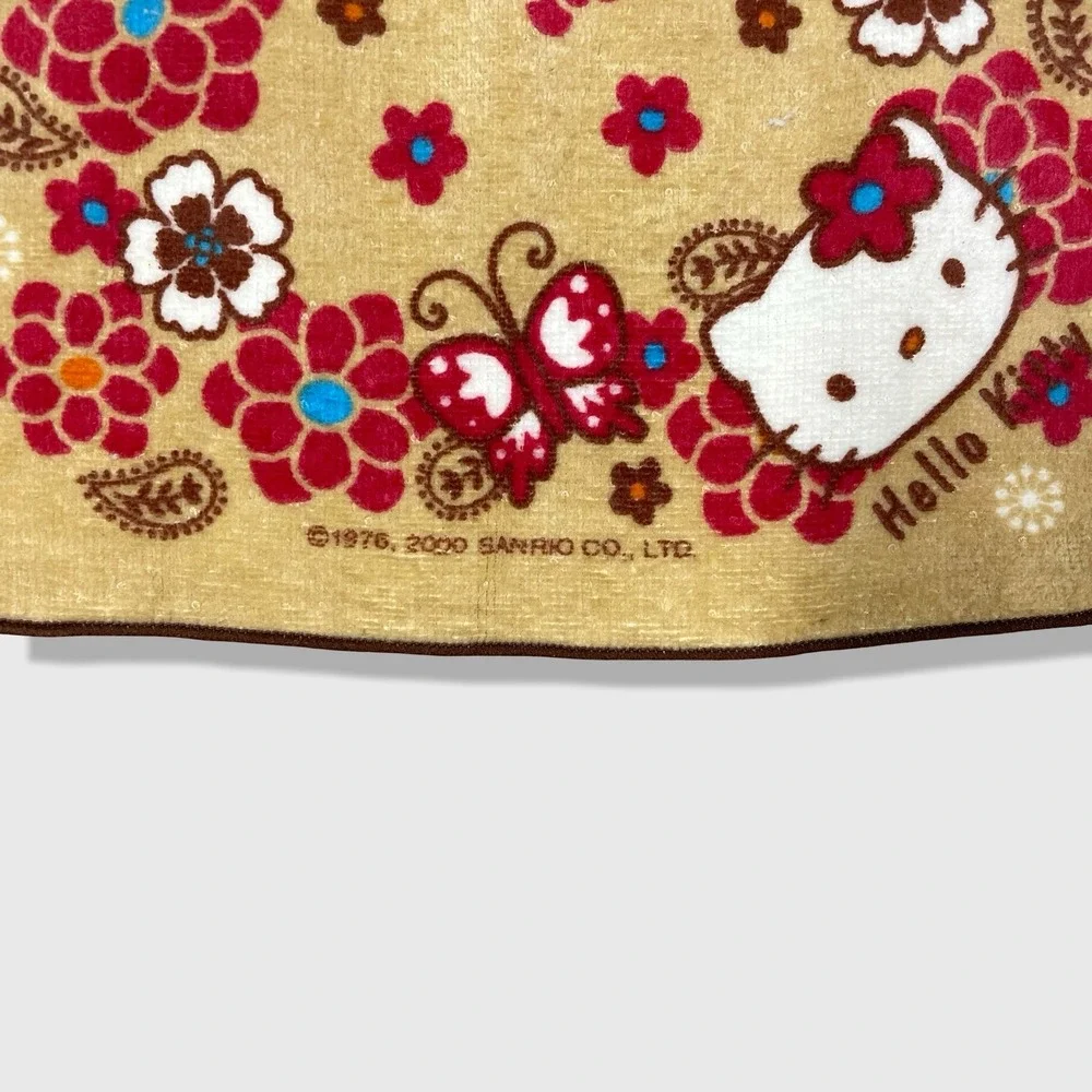 Sanrio Hello Kitty Wash Cloth Unisex OS Yellow Floral Y2K Kawaii 2000 Vintage‎
